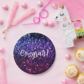 偽のグリッターとお祝い ペーパープレート (パーティー)