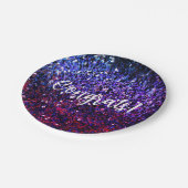 偽のグリッターとお祝い ペーパープレート (アングル)