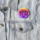 偽のグリッター ブライド トゥ ビー カスタム名 缶バッジ (インサイチュ)