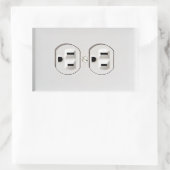 偽のコンセント 長方形シール (バッグ)