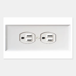 偽のコンセント 長方形シール