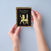 偽のゴールド レオパード ヘア ブティック特別イベント チラシ (手)