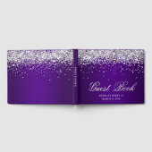 偽のシルバーグリッターインディゴパープルオンブルスイート16 ゲストブック (全面)