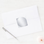 偽のシルバー空白カスタムテンプレート - 金属のような外観 スクエアシール (封筒)