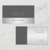 偽のシルバー、DIY 背景 名刺 (正面/裏面)