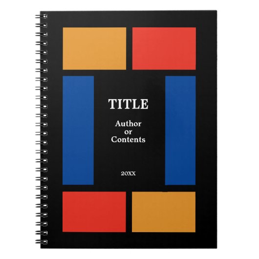 偽のステンドグラススタイルのカラフルなノートブック ノートブック (正面)