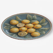 偽のストーンウェア陶芸 レモン ペーパープレート (アングル)