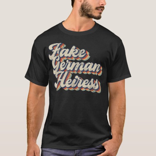 偽のドイツ人の平おもしろい婦の皮肉ヴィンテージ Tシャツ (正面)