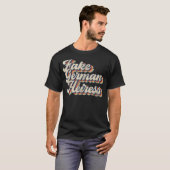 偽のドイツ人の平おもしろい婦の皮肉ヴィンテージ Tシャツ (正面フル)