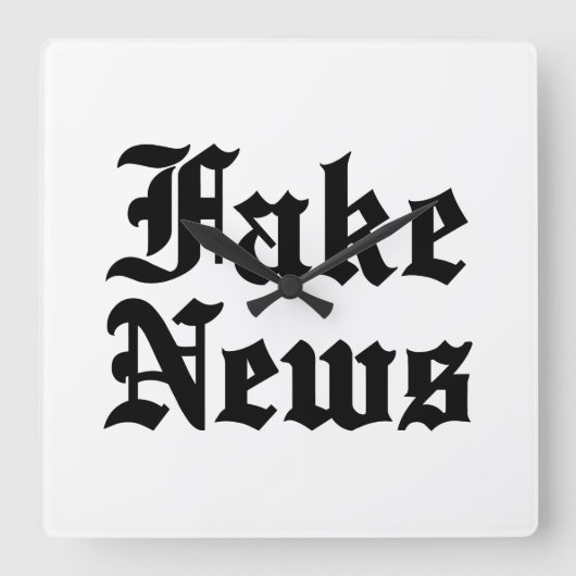 偽のニュース スクエア壁時計 (正面)