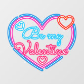 偽のネオンが私のバレンタインになってくれるビジネスショップ ウィンドウサイン (シート)