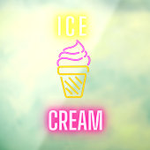 偽のネオンアイスクリームコーン事業 ウィンドウサイン (シート3)