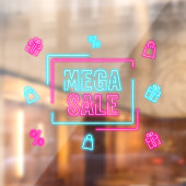 偽のネオンサイン メガセール ビジネス 小規模 ウィンドウサイン (シート2)