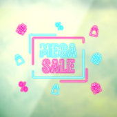 偽のネオンサイン メガセール ビジネス 小規模 ウィンドウサイン (シート3)