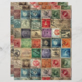 偽のファンタジー切手コラージュ7 (正面/裏面)