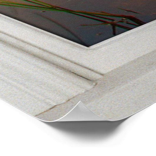 偽のフェイク窓の錯覚 – レイク反射シーン ポスター (角)