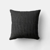 偽のブラックアリゲーター・クロコダイルの革のプリント クッション (裏面)