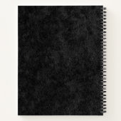 偽のブラックレザーのミニマルロゴ 従業員名 ノートブック (裏面)