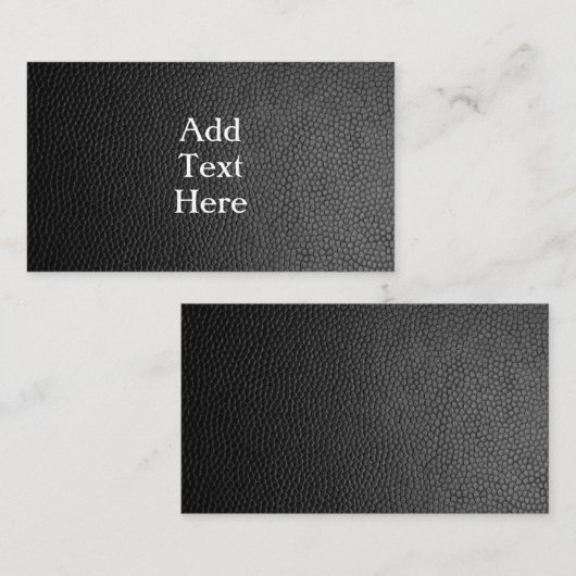 偽のブラックレザー封入カード エンクロージャーカード (正面/裏面)