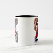 偽のブリュウはダメ!ブラックコーヒーシール承認! ツートーンマグカップ (中央)