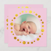 偽のホイルが新しい女の赤ちゃん シーズンカード (正面/裏面)