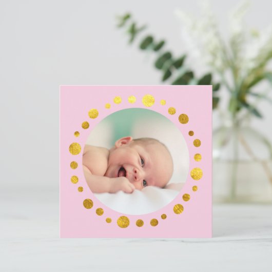 偽のホイルが施された新しい女の子の赤ちゃん シーズンカード (スタンド正面)