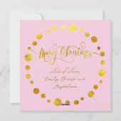 偽のホイルが施された新しい女の子の赤ちゃん シーズンカード (裏面)