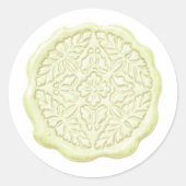 偽のワックスシール、アイボリー ラウンドシール (正面)