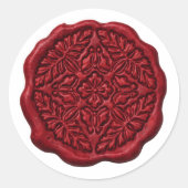 偽のワックスシール（赤） ラウンドシール (正面)