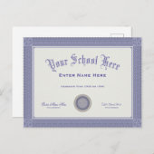 偽の卒業証書あなたのテキストポストカード ポストカード (正面/裏面)