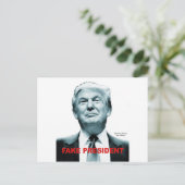 偽の大統領（トランプ） ポストカード (スタンド正面)