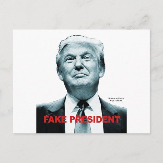 偽の大統領（トランプ） ポストカード (正面)