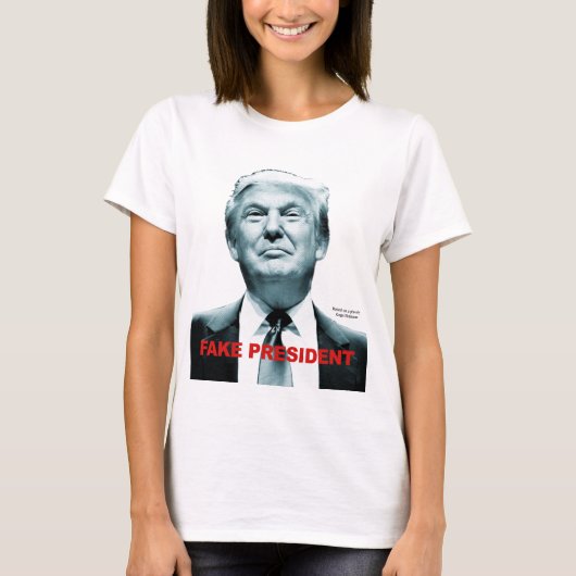偽の大統領（トランプ） Tシャツ (正面)