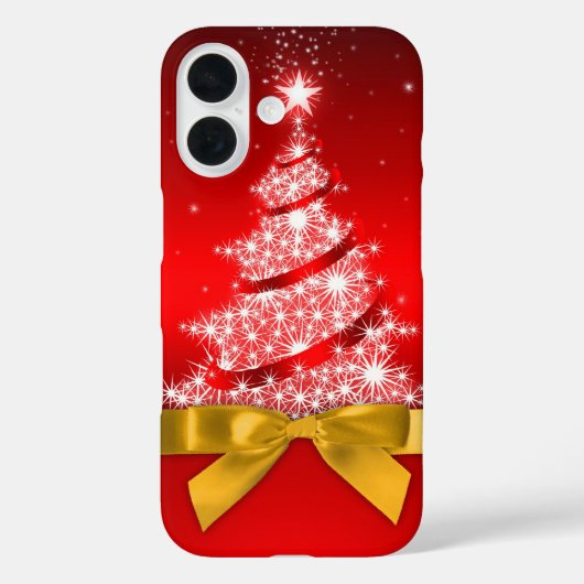 偽の弓を持つクリスマスツリー Case-Mate iPhoneケース (裏面)