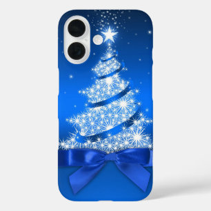 偽の弓を持つクリスマスツリー iPhone 16ケース