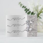 偽の弓 銀のスパンコール  RSVP ウェディング (スタンド正面)