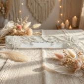 偽の彫刻された石膏の浮彫りのアイボリーの花 招待状ベリーバンド