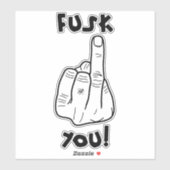 偽の爆弾と偽の中指のジョーク シール (シート)