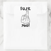 偽の爆弾と偽の中指のジョーク スクエアシール (バッグ)