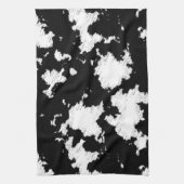 偽の牛柄 ブラック＆ホワイト キッチンタオル (縦)