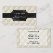 偽の白と黒のタフテッドレザーの外観 名刺 (正面/裏面)