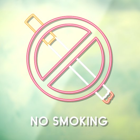 偽の禁煙ネオン看板 小規模ビジネス ウィンドウサイン (シート3)