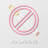 偽の禁煙ネオン規制　中小企業 ウィンドウサイン (シート)