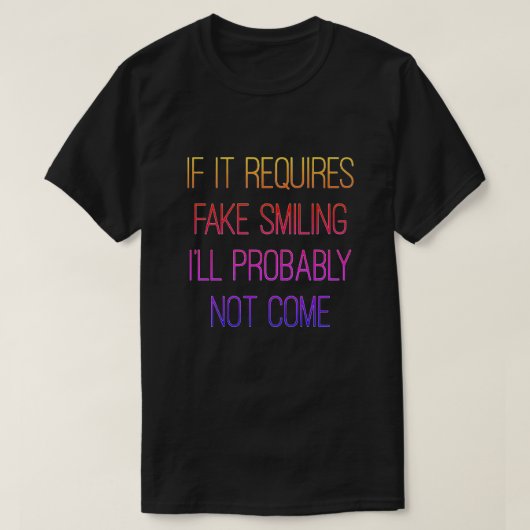 偽の笑顔のTシャツ Tシャツ (デザイン正面)