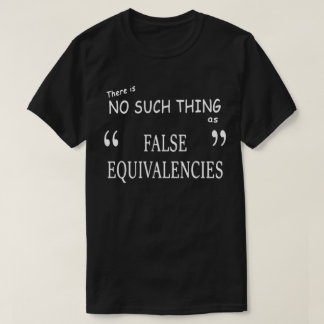 "偽の等価" (暗闇) Tシャツ