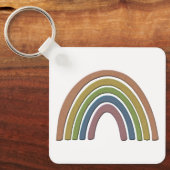 偽の素朴な紙テクスチャの虹 キーホルダー (正面)