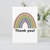 偽の素朴な紙テクスチャの虹 サンキューカード (スタンド正面)