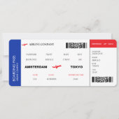 偽の航空券の搭乗券 クラシック 招待状 (正面)