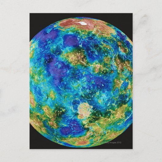 偽の色の金星 ポストカード (正面)