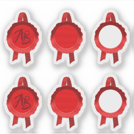 偽の賞/証明書のシール リボン(赤の各種) シール (正面)